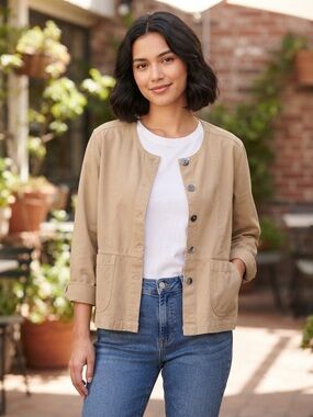 Erika Lightweight Utility Jacket in Khaki